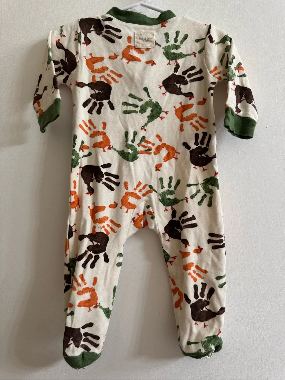 Burt's Bees Thanksgiving Hand Turkey Onesie